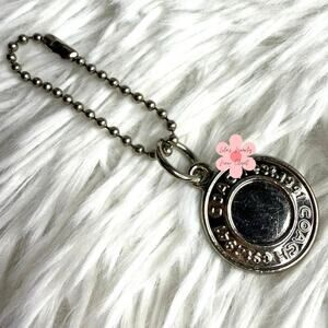1" Coach Metal Circle Hangtag Hang Tag Bag Charm